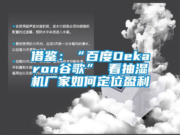 借鑒:“百度Dekaron谷歌” 看抽濕機廠家如何定位盈利