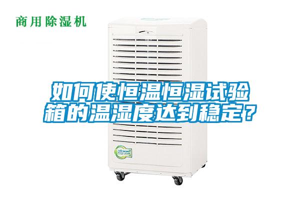 如何使恒溫恒濕試驗箱的溫濕度達到穩定?