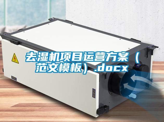 去濕機項目運營方案(范文模板).docx