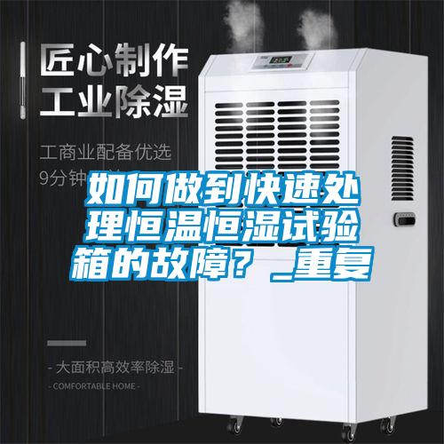 如何做到快速處理恒溫恒濕試驗(yàn)箱的故障?_重復(fù)