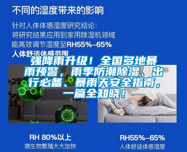 強降雨升級!全國多地暴雨預警,雨季防潮除濕、出行必備、暴雨天安全指南,一篇全知曉!