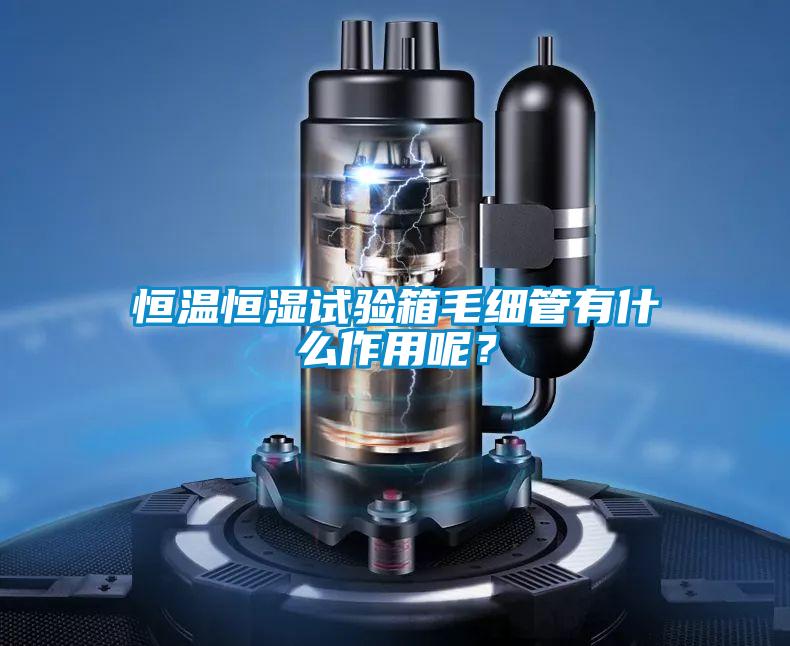 恒溫恒濕試驗箱毛細管有什么作用呢？